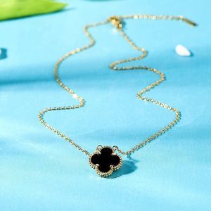 POLYREAL Lucky Clover Necklace For Women Girls, 18K Gold Plated Cute Ring